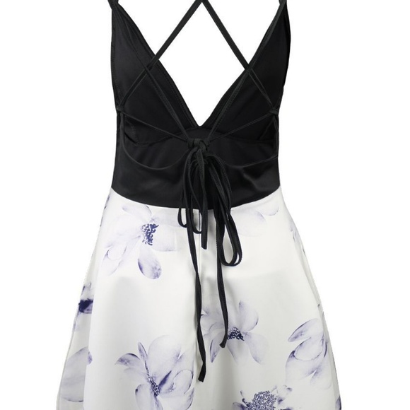 Strappy Back A-Line Mini Summer Dress - Picture 5 of 5